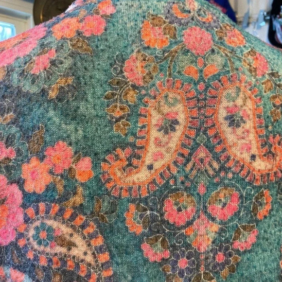 Mushka By Sienna Rose Boho Floral Open Cardigan Women Size L - Picture 5 of 6